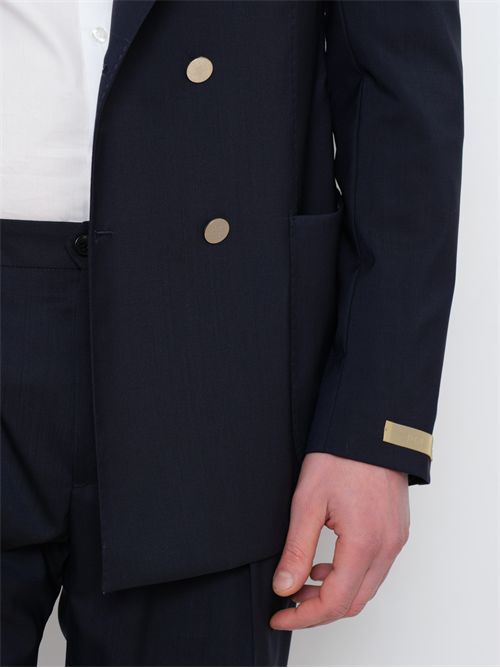 Abito Doppiopetto Blu Navy Briglia1949 Taurasipo in Fresco Lana Stretch Sfoderato BRIGLIA 1949 | TAURASIP 325125B11